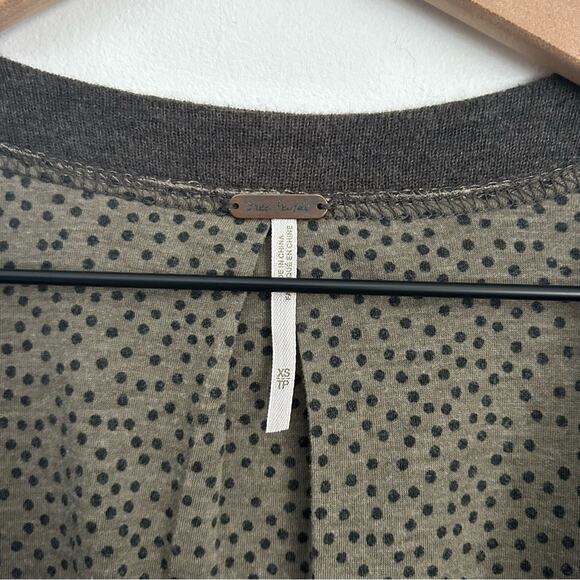 Free People Cropped Waterfall Cardigan Sweater Gray Size XS - Picture 6 of 8